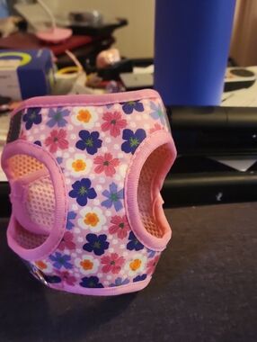 Pink Floral Dog Harness